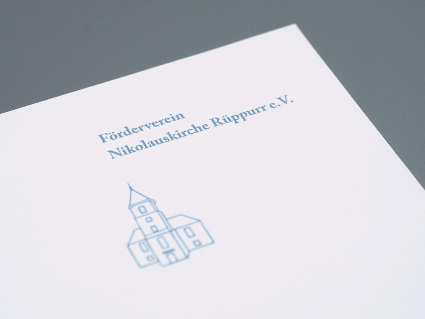 Förderverein Nikolauskirche Rüppurr Briefpapier